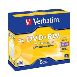 Verbatim DVD+RW 4.7 Go 4x (5)   Achat / Vente CD   DVD   BLU RAY