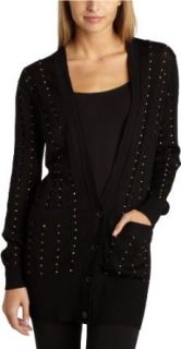 French Connection Womens Deco Studded Cardigan,Black,X