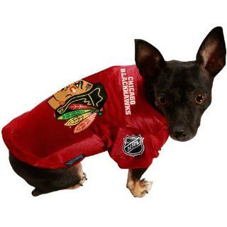 NHL Chicago Blackhawks Pet Jersey, Red, Large Sports