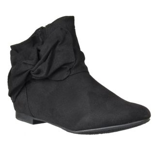 Riverberry Womens Tiara Knot detail Microsuede Ankle Bootie