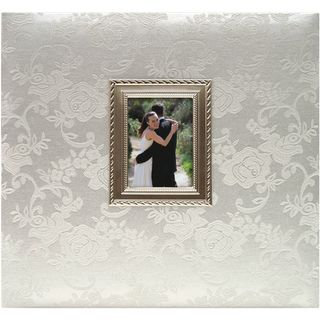 Floral Fabric With Metal Frame Postbound Album 12X12 Wedding