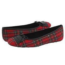 French Sole Charleston Red Plaid Flats