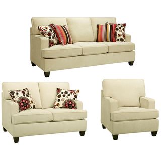 Austin Cream Sofa, Loveseat and Chair