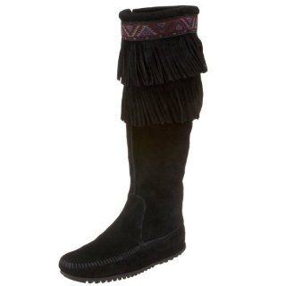 Minnetonka Womens Fringe Knee High Boot Shoes