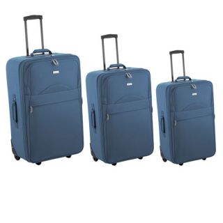 Set de 3 valises 50/60/70cm bleu SE196B   Set de 3 valises expandables