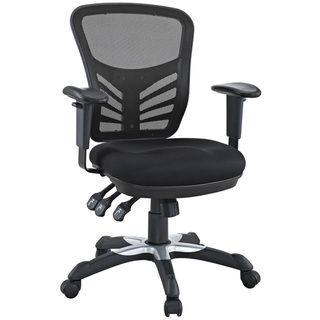 East Ends Articulate Black Mesh Office Chair with Dual caster Wheels