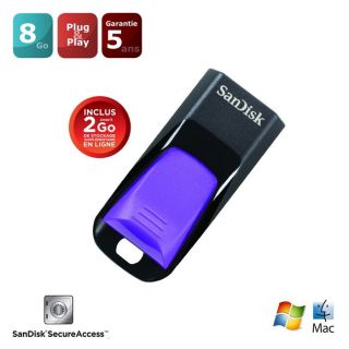 Sandisk Cruzer Edge 8Go Noir/Violet   Achat / Vente CLE USB Sandisk