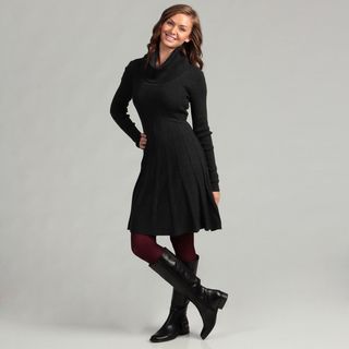 Calvin Klein Womens Charcoal Sweater Dress