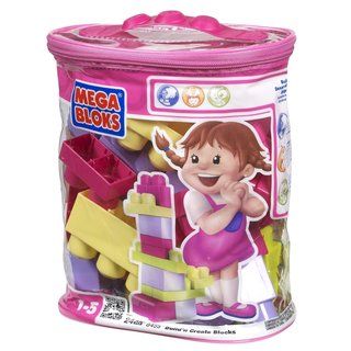 Mega Bloks 24 piece Pink Bag Play Set