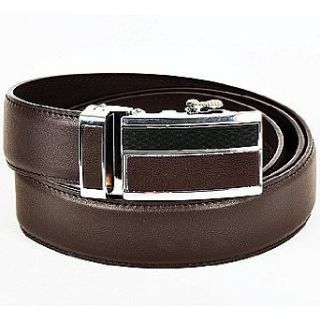 Quick Click Adjustable Dress Belt   No Holes (Brown