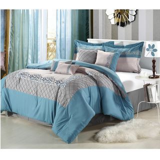 Mustang Blue 8 piece Comforter Set