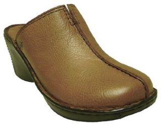 Born Marsha Brown Leather Clogs Shoes
