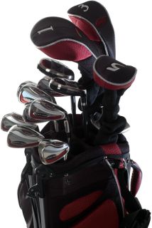Wilson Deep Red Mens 18 piece Golf Set and Bag