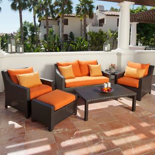 RST Outdoor Tikka 6 Piece Patio Love Seat and Club Chairs Set