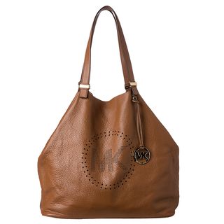 MICHAEL Michael Kors XL Luggage Leather Perforated Logo Grab Bag