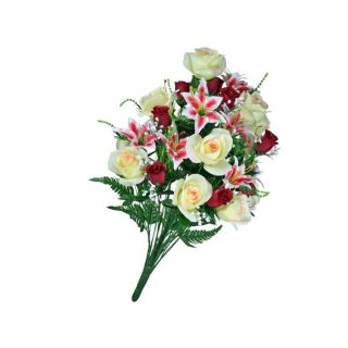 Bouquet réf   JOY c./ crème   Bouquet composé de 36 roses, lys et