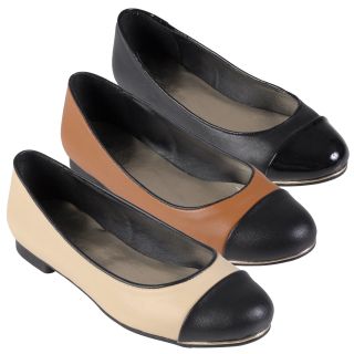 Journee Collection Womens Mansion 15 Round Cap Toe Ballet Flats