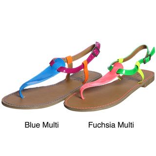 NYLA Womens Neon Ankle Strap Sandals FINAL SALE