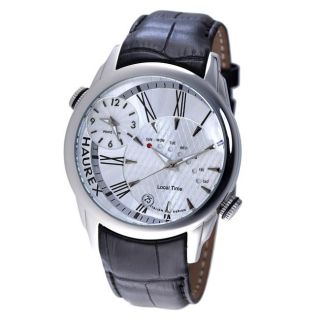Haurex Italy Mens Big Fly Stainless Steel Dual Time Watch