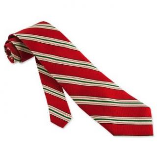 Red and White Repp Stripe Tie by Brent Morgan   Red Silk