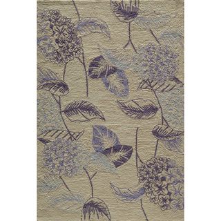 Hand tufted Copia Flower Lilac Polyester Rug