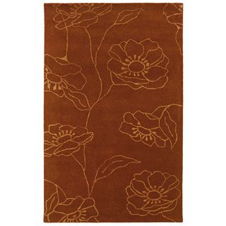 Hand tufted Orange/ Rust Wool Area Rug