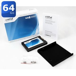 Crucial 64Go SSD M4 2.5 Kit   Disque SSD   Capacité 64 Go   Vitesse