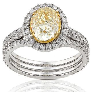 18 kt. White and Yellow Gold 2 1/2 ctw. EGL Certif