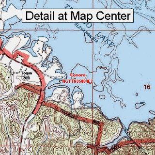 USGS Topographic Quadrangle Map   Vonore, Tennessee