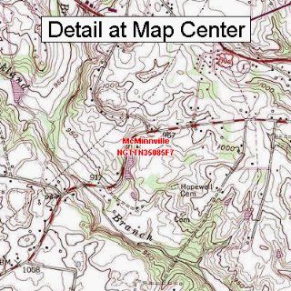 USGS Topographic Quadrangle Map   McMinnville, Tennessee