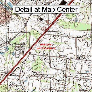USGS Topographic Quadrangle Map   Millington, Tennessee