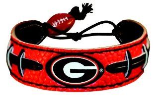 Georgia Bulldogs Power G Logo Team Color Football Bracelet