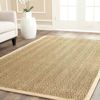 Hand woven Sisal Natural/ Beige Seagrass Rug (6 Square)