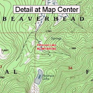 USGS Topographic Quadrangle Map   Peterson Lake, Montana