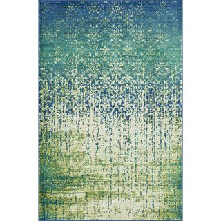 Skye Monet Blue Cascade Rug (77 x 105)