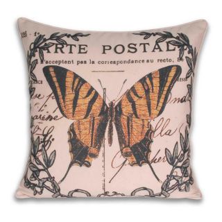 Lorenz French Yellow Butterfly Pillow (20x20)