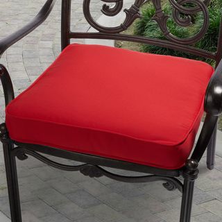 Outdoor 20 inch Solid Traditional Chair Cushion with Sunbrella Fabric