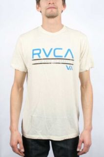 RVCA Mens Distressed Stripe Short Sleeve Tee Clothing