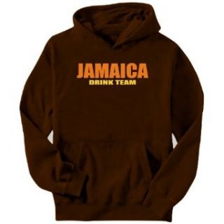 Jamaica Drink Team   Block Letters Mens Hoodie Clothing