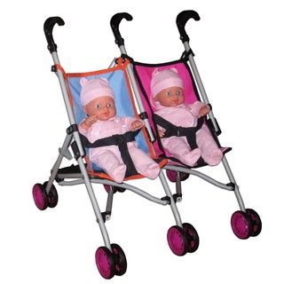 Twin Stroller with (2) 14 Dolls