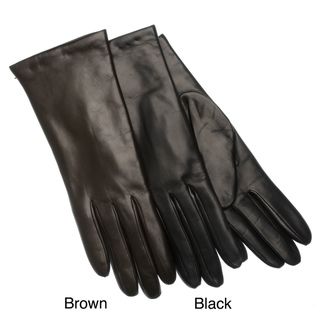 Portolano Womens Italian Leather and Cashmere Gloves