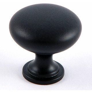 Stone Mill Matte Black Round Cabinet Knobs (Pack of 5)