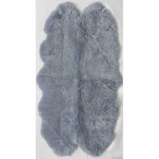 Alexa Quatro Grey Soft Sheepskin/ Wool Shag Rug (4 x 6)