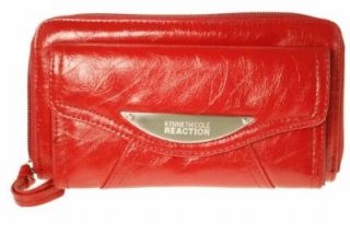 Kenneth Cole Reaction Urban Zip Around Red Wallet Shoes