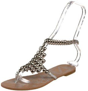 Not Rated Womens Jazz Corner Ankle Strap Sandal,Silver,7 M US Shoes