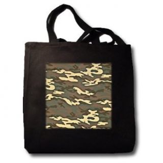 Olive Camouflage   Black Tote Bag JUMBO 20w X 15h X 5d
