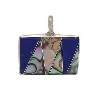 Alpaca Silver Mother of Pearl Square Pendant (Mexico) Today $19.49