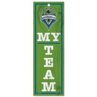 SEATTLE SOUNDERS OFFICIAL MLS LOGO 4X13 WOOD SIGN