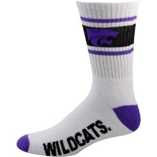  NCAA Kansas State Wildcats Striped Cushion Crew Socks Shoes
