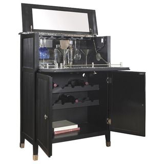 Black Painted Wine Bar Chest